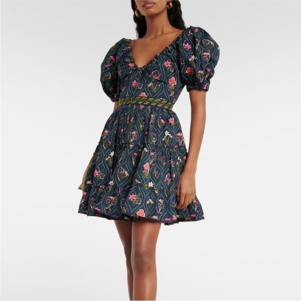 Agua by Agua Bendita Manzanilla Esmeralda cotton minidress